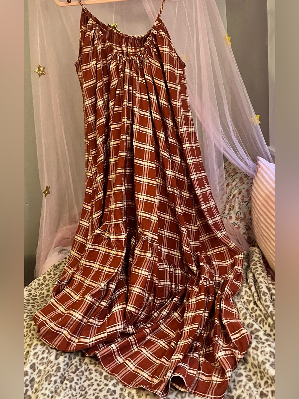Weili Zheng Plaid Maxi Dress | Oversized |  Approx. XL | EUC | Euro Cottagecore - Picture 4 of 10